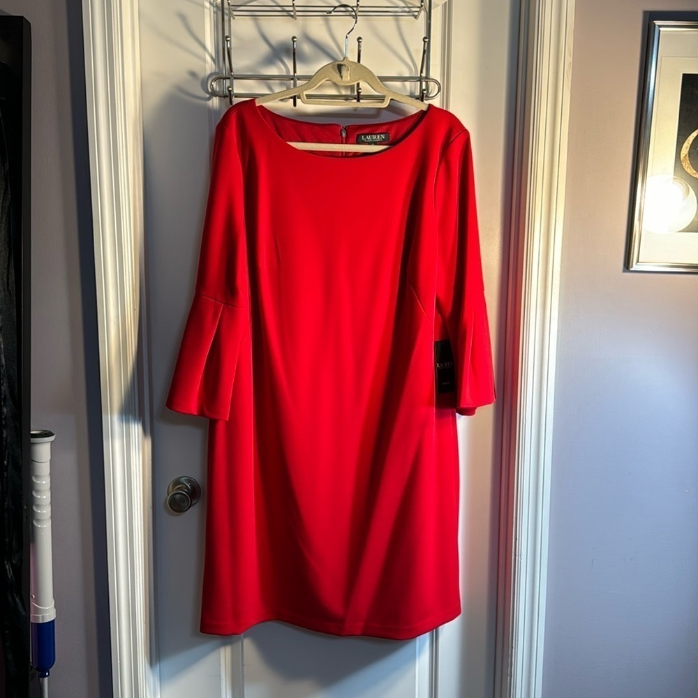 Lauren by Ralph Lauren Flutter Sleeve Dress